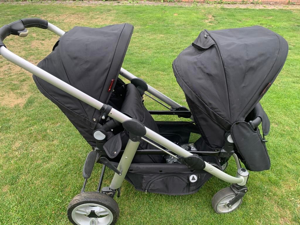 Tweelingbuggy “topmark”, Kinderen en Baby's, Ophalen, Zo goed als nieuw, Kinderwagen of Buggy