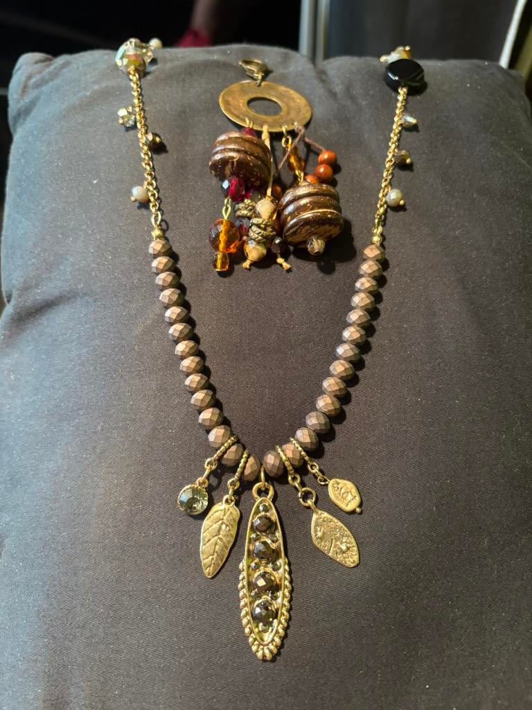 Nouveau collier long + pendentif., Enlèvement, Neuf, Or