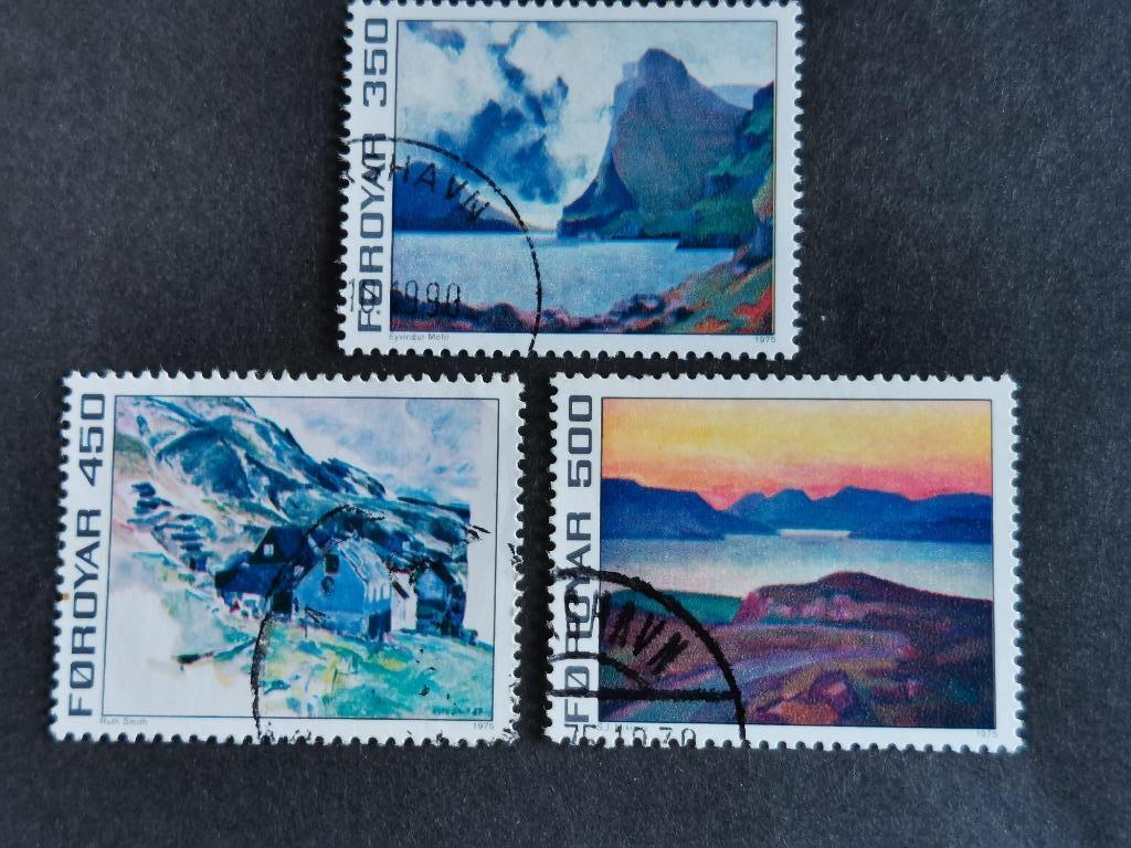 Îles Féroé/Foroyar 1975 - paysages, Timbres & Monnaies, Timbres | Europe | Scandinavie, Enlèvement ou Envoi, Danemark, Affranchi