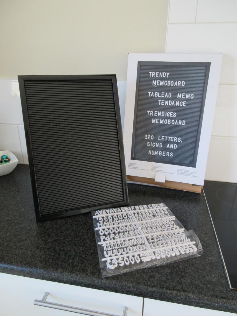 Trendy Memoboard Letterboard letterbord voor memo's, Ophalen