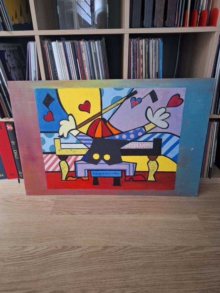 Schilderij Op Multiplex, Antiek en Kunst, Kunst | Schilderijen | Modern, Ophalen
