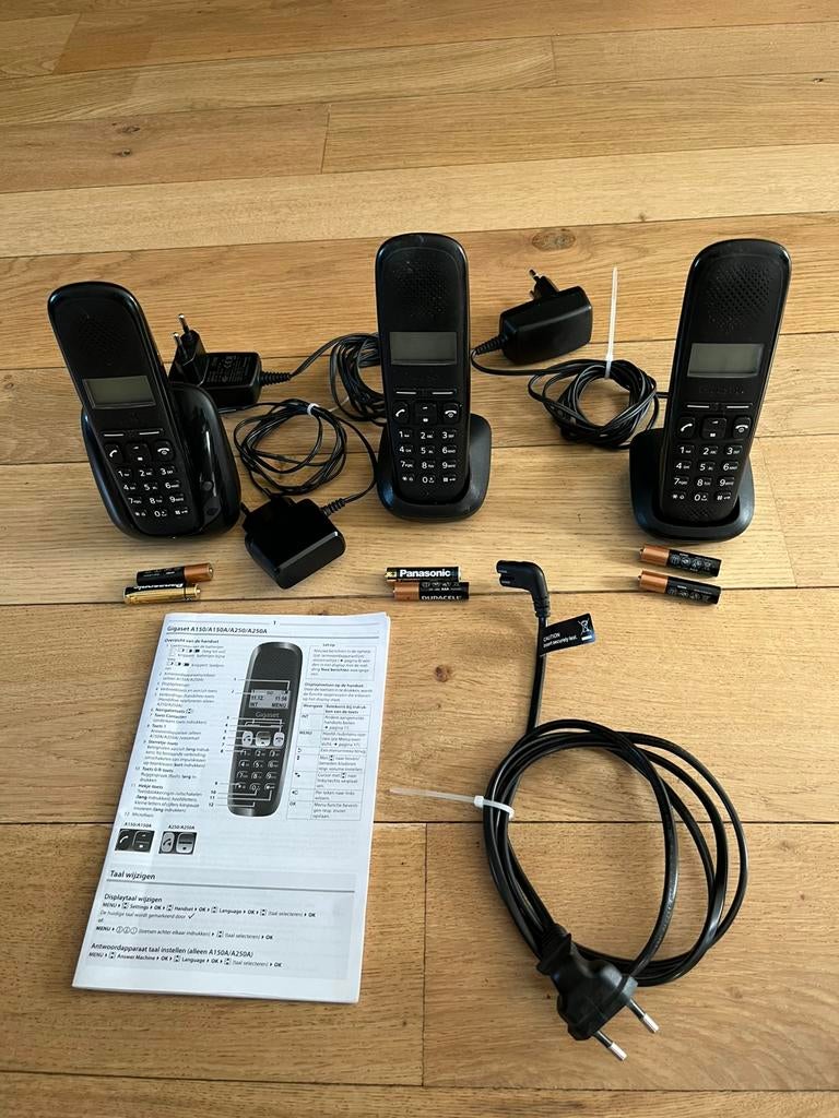 Set de combiné de 3 telephones Proximus Gigaset A150H d’occ., Enlèvement ou Envoi, Utilisé, 3 combinés