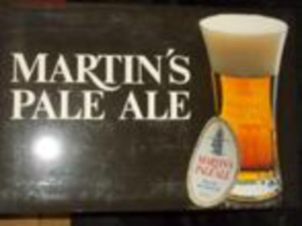 Beersign.Reclame .Martin's Pale Ale, Verzamelen, Biermerken, Ophalen of Verzenden, Zo goed als nieuw, Reclamebord, Plaat of Schild