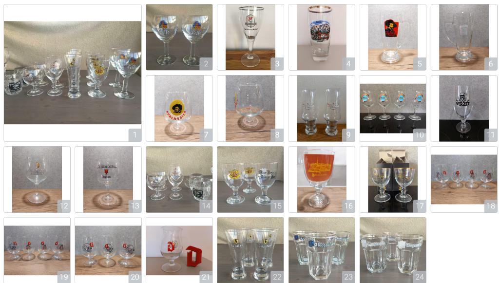 bierglazen: Leffe, Rubens, Grimbergen, Kriek, Hoegaarden, .., Verzamelen, Ophalen of Verzenden, Nieuw, Glas of Glazen, Overige merken