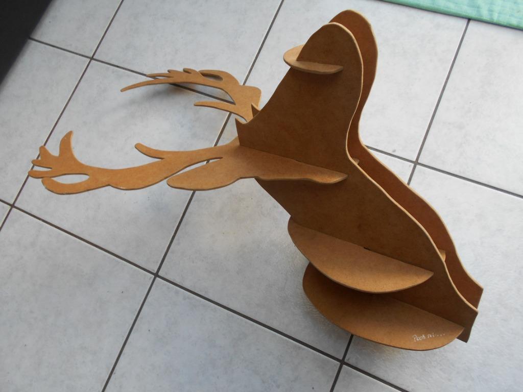 NOEL...CERF en bois...65cm de haut, Enlèvement, Utilisé, Décoration