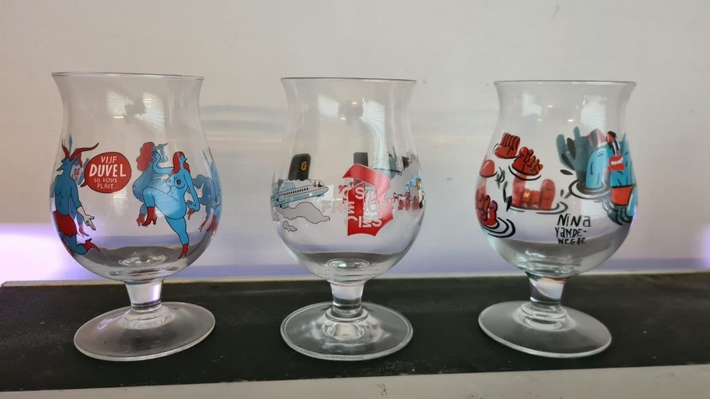 Duvel glazen speciale - collectie, Ophalen of Verzenden, Zo goed als nieuw, Duvel