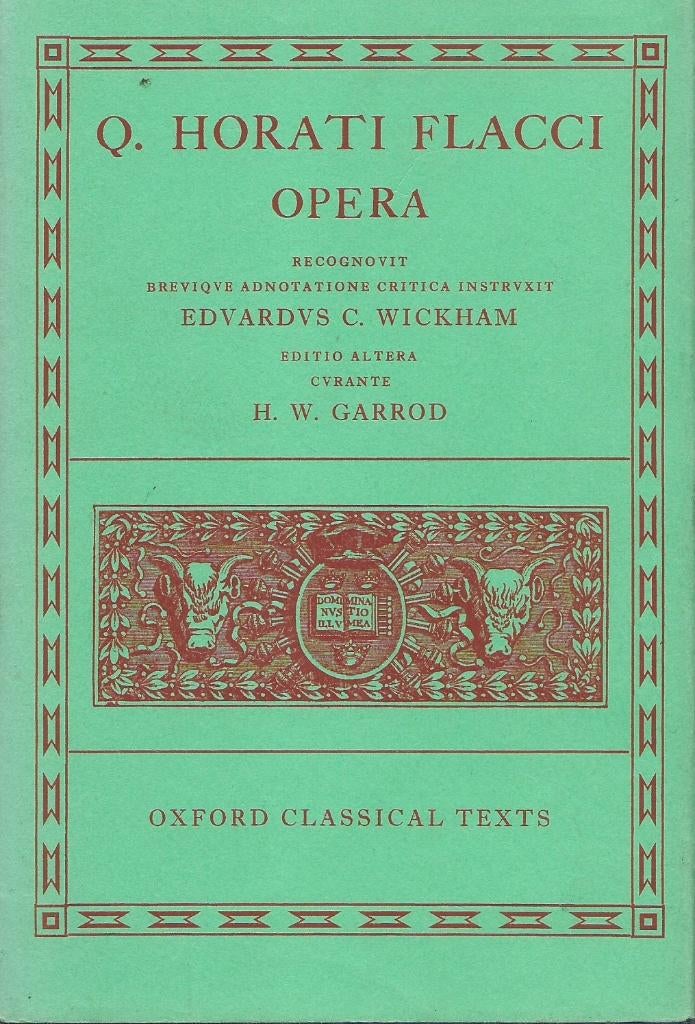 Q. Horati Flacci Opera Oxford Classical Texts  Oxford ed., Livres, Langue | Langues Autre, Latijn, Enlèvement ou Envoi, Fiction