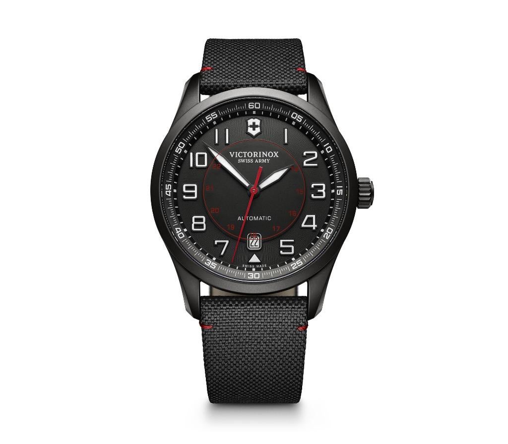 Montre automatique Victorinox 241720 airboss black edition, Handtassen en Accessoires, Horloges | Heren, Ophalen of Verzenden