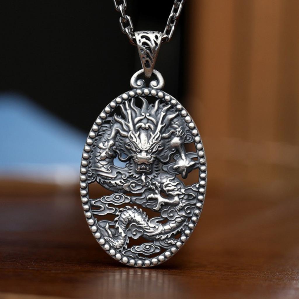 Dragon pendentif collier hommes et femmes en acier inoxydabl, Envoi, Neuf