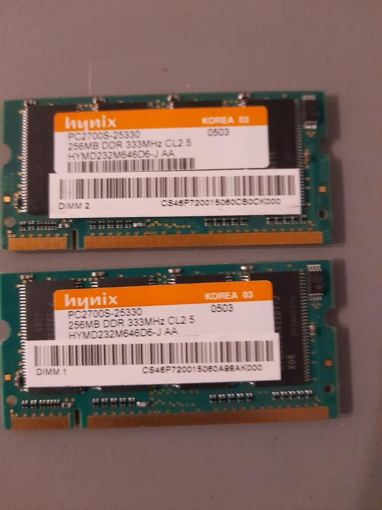 2 geheugenlatjes voor laptop, Ophalen of Verzenden, Zo goed als nieuw, DDR, Laptop