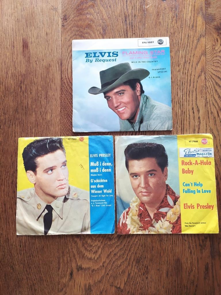 45 T (7 inch) Elvis Presley, Cd's en Dvd's, Vinyl | Rock, Gebruikt, Overige formaten, Ophalen of Verzenden