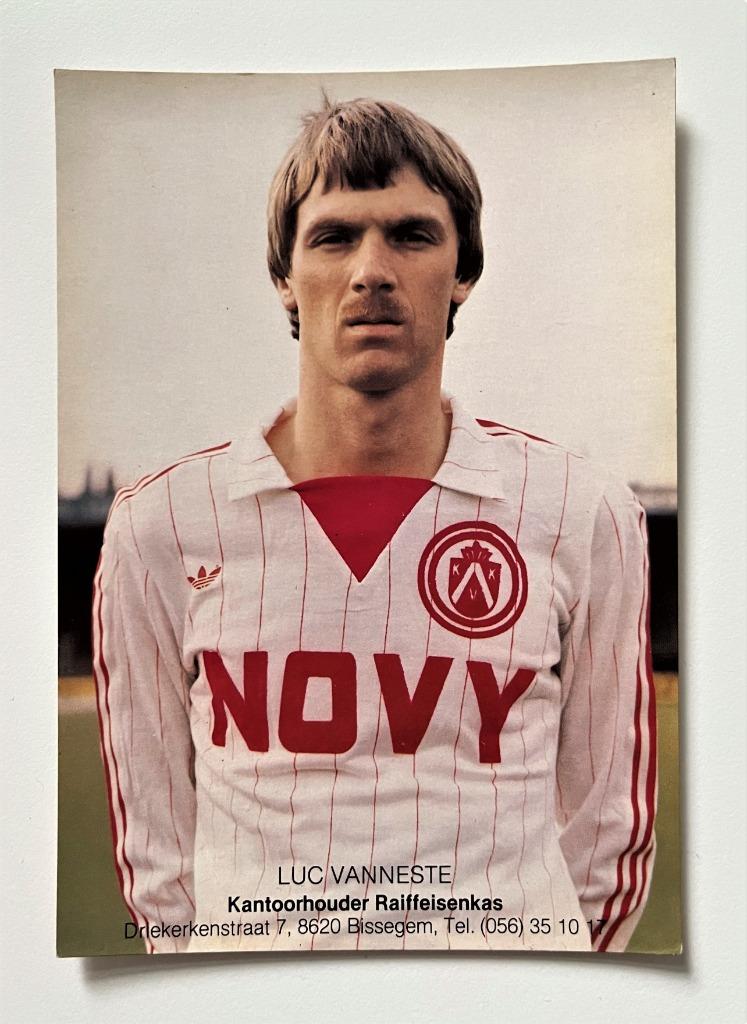 fotokaart voetbal KVK Kortrijk Luc Vanneste, Enlèvement ou Envoi, Affiche, Image ou Autocollant