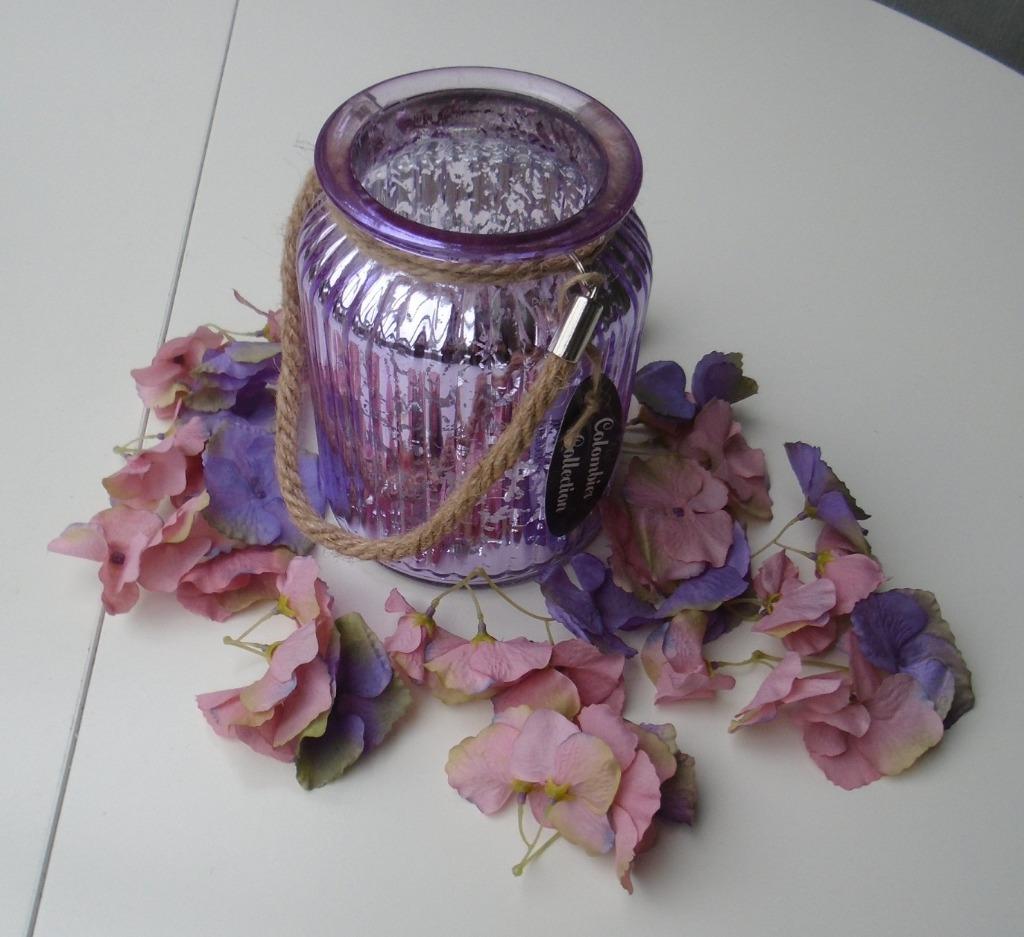 VAASJE PAREL PURPLE 15 CM HORTENSIA BLAADJES Nieuw, Neuf, Moins de 50 cm, Enlèvement ou Envoi, Autres couleurs