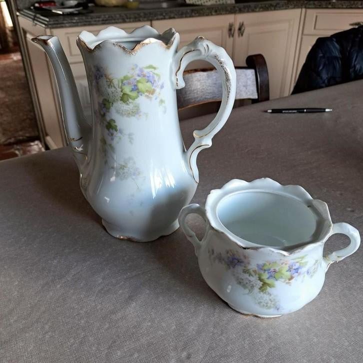 oude koffiepot en suikerpot zie tekst aub, Ophalen of Verzenden