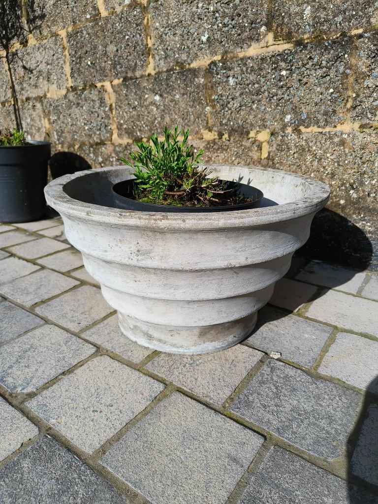 Sier bloempot te koop, Ophalen, 40 cm of meer, Rond, Zo goed als nieuw