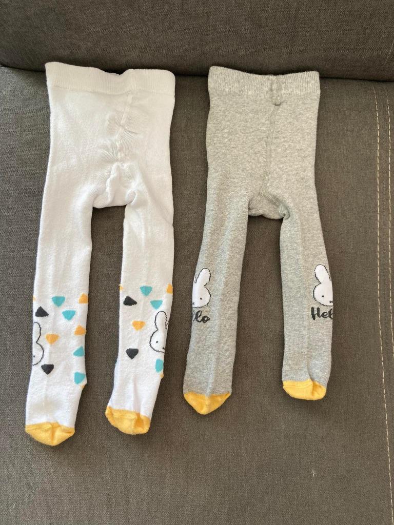 2 bas/collants Miffy taille 62/68 comme neufs, Enlèvement ou Envoi, Comme neuf, Fille, Autres types