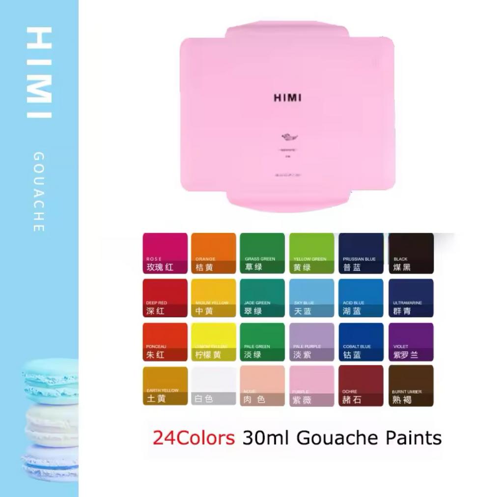 ORIGINELE verf van HIMI 24 kleuren x 30 ml, Hobby en Vrije tijd, Schilderen, Ophalen of Verzenden, Nieuw, Acrylverf