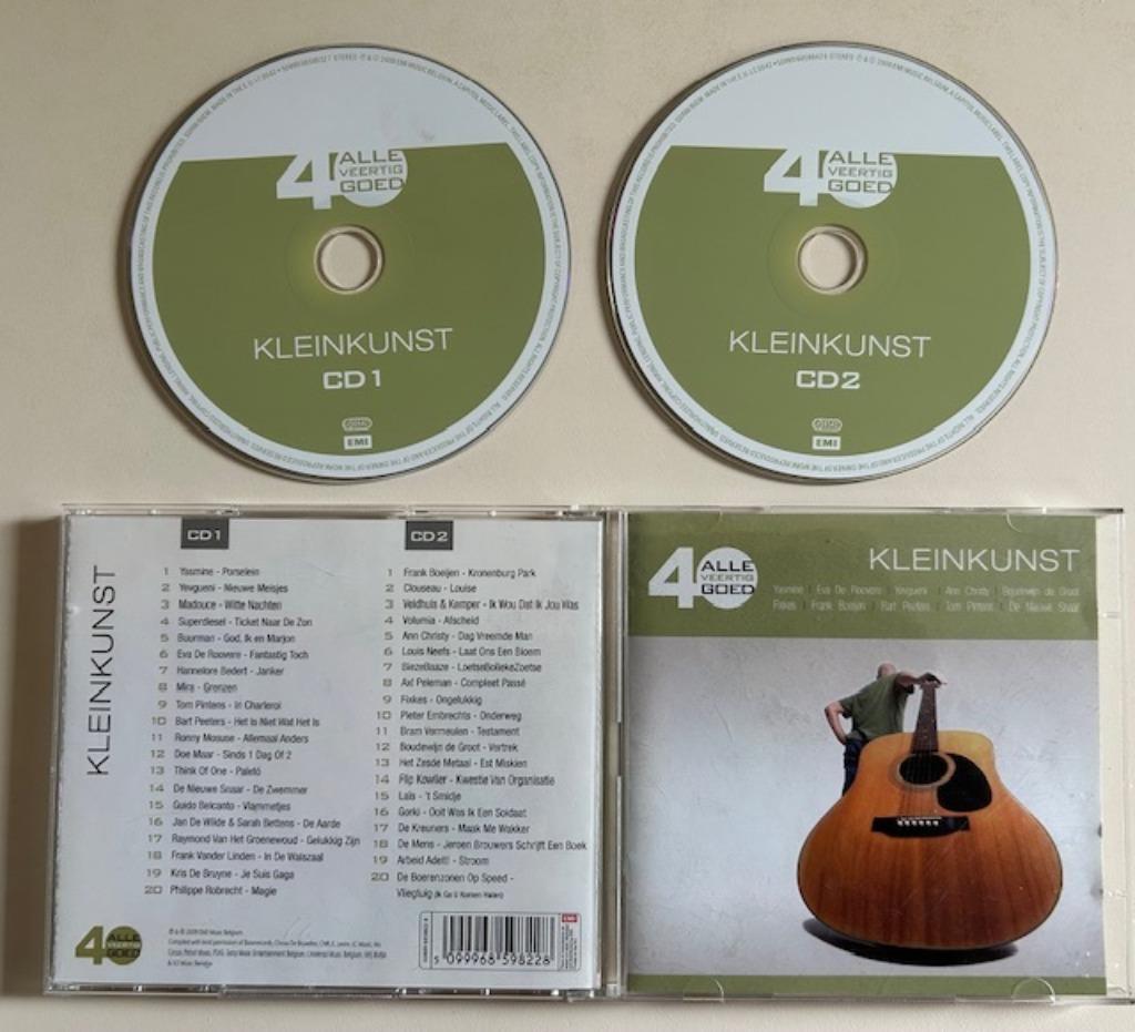 2 CD, ALLE 40 GOED KLEINKUNST GORKI CLOUSEAU ET AUTRES., Enlèvement ou Envoi, Comme neuf, Pop