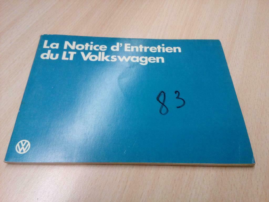 Notice d'entretien du LT Volkswagen / Edition juin 1982, Enlèvement, Volkswagen