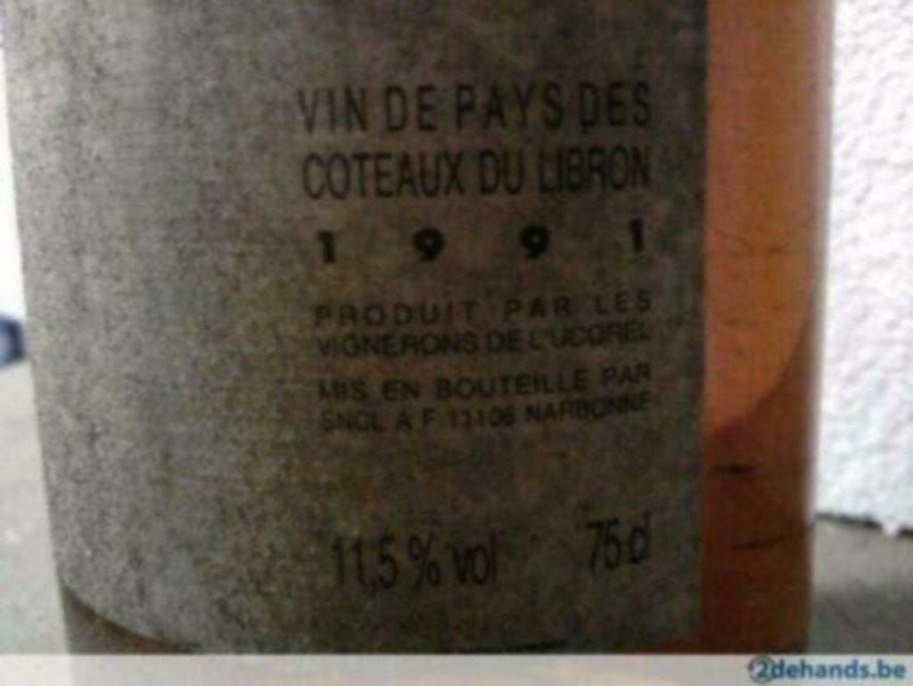 Coteaux Du Libron 1991, Ophalen of Verzenden