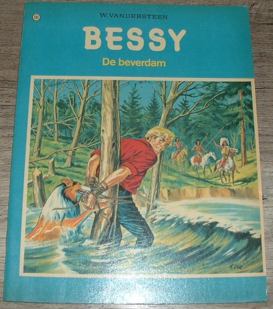 bessy strips nrs 105-106-107-108 met bijhorende sticker, Plusieurs BD, Enlèvement ou Envoi, Willy Vandersteen, Comme neuf