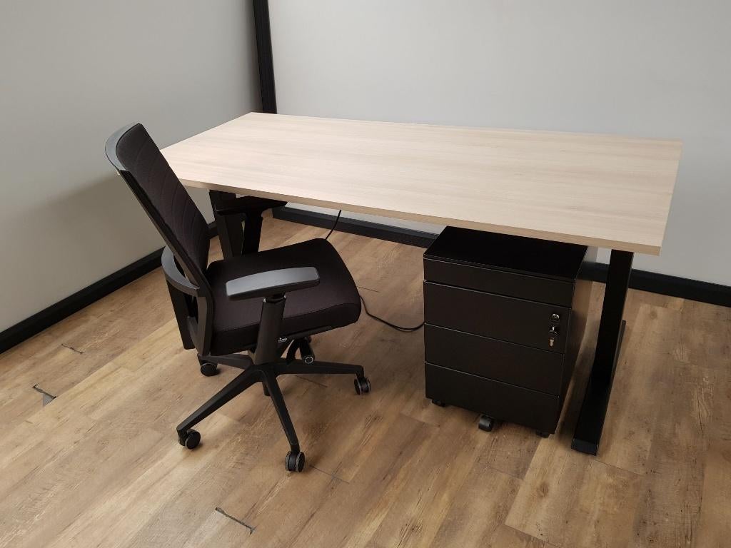 Elektrische verstelbaar zit sta bureau (Zwart), Maison & Meubles, Bureaux, Enlèvement, Électrique