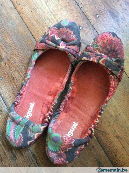 Ballerines Desigual, pointure 38, Porté, Autres couleurs, Ballerines