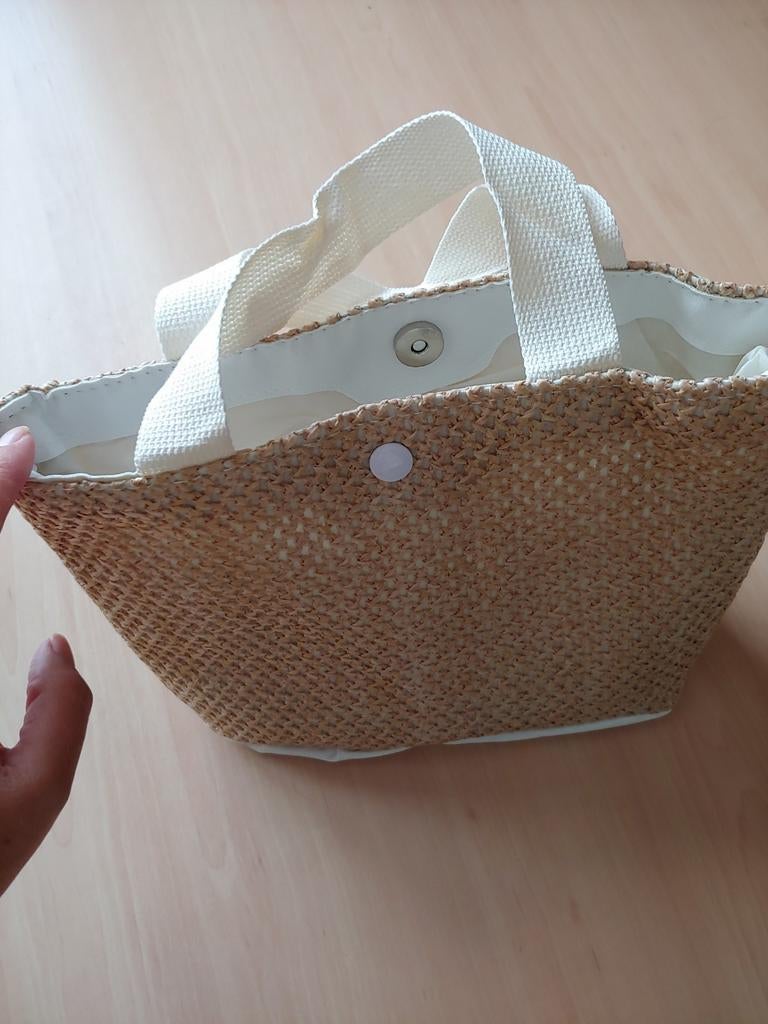 Nieuwe raffia handtas, Handtassen en Accessoires, Ophalen of Verzenden, Nieuw, Handtas