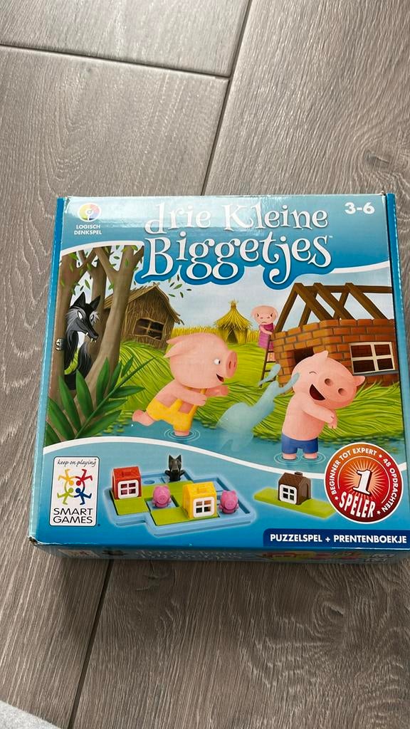 Drie kleine biggetjes , smart games, vanaf 3 jaar, Een of twee spelers, Ophalen of Verzenden, Zo goed als nieuw, Smart Games
