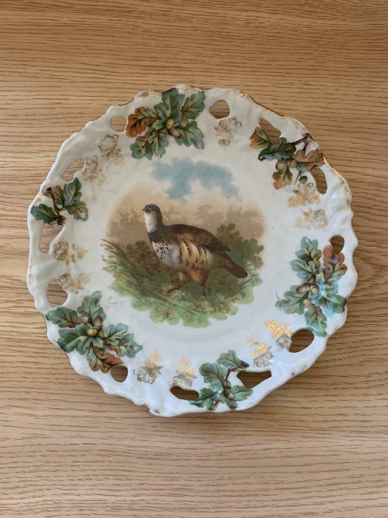 Decoratief bord vintage dier 21 cm, Ophalen of Verzenden, Gebruikt, Overige materialen, Bord of Schaal