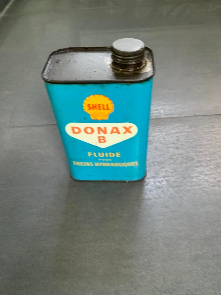 Vintage blik Shell Donax B 1 liter, Antiek en Kunst, Curiosa en Brocante, Ophalen of Verzenden
