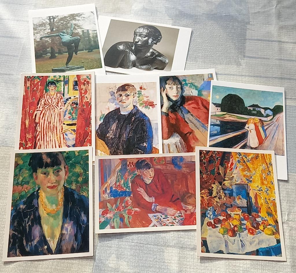 Verzamelkunstkaarten gekocht op tentoonsst.  Per stuk 1euro, Collections, Photos & Gravures, Neuf, 1980 à nos jours, Enlèvement ou Envoi