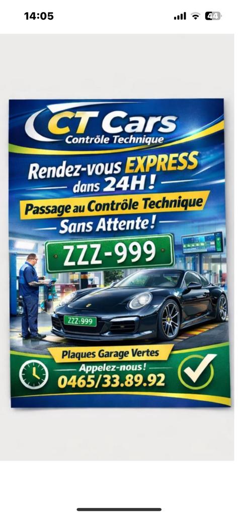 Controle technique Plaque garage papier rose, Enlèvement, Neuf, Audi
