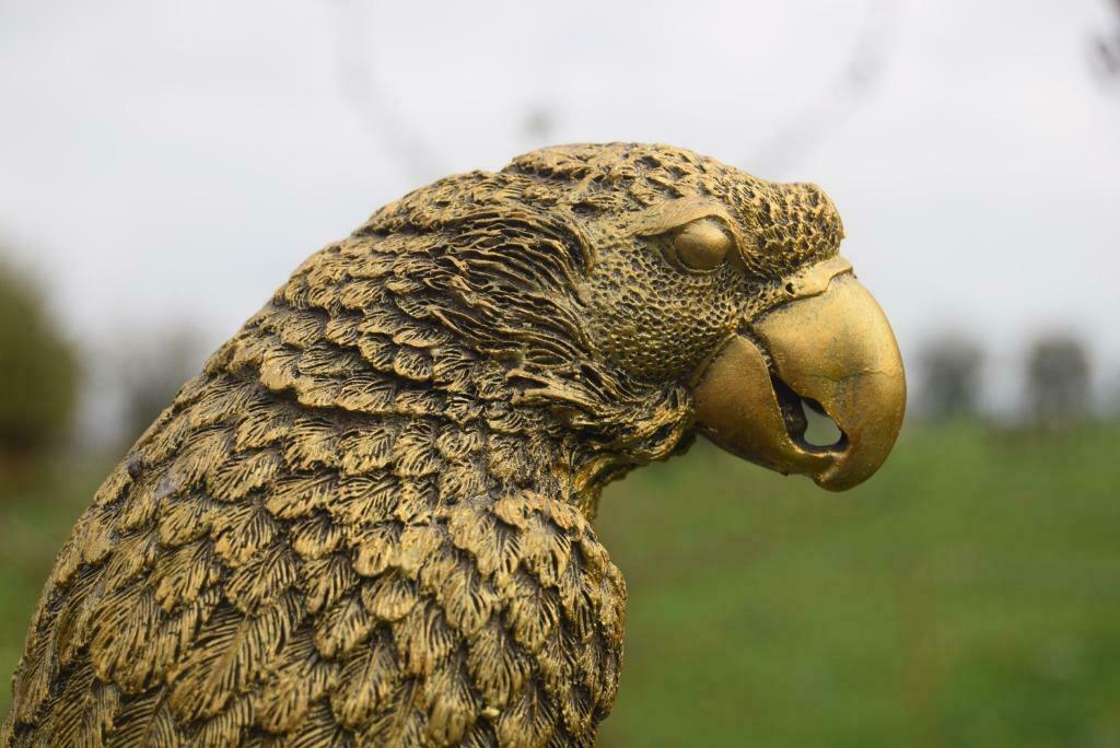Statue en polyrésine doré de grande qualité(le perroquet), Enlèvement ou Envoi, Neuf