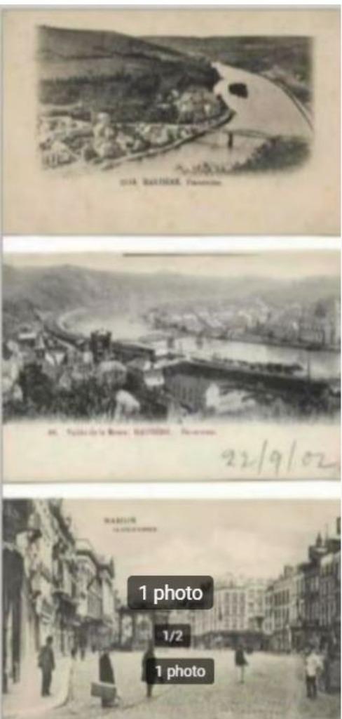 Anciennes cartes postales de la province de Namur, Enlèvement ou Envoi, 1920 à 1940, Namur