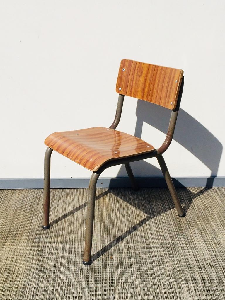 Petite chaise d'école Vintage 60s / 70s, Enlèvement ou Envoi, Utilisé, Chaise(s)