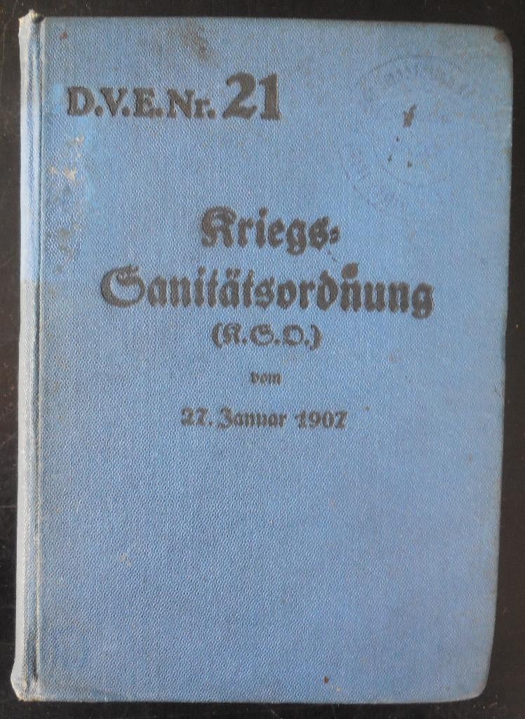 Kriegs-Sanitätsordnung - 1907, Boeken, Oorlog en Militair, Ophalen of Verzenden