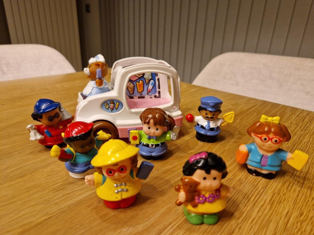 Fisher-Price ijskar met 8 figuurtjes, Ophalen, Zo goed als nieuw, Speelset
