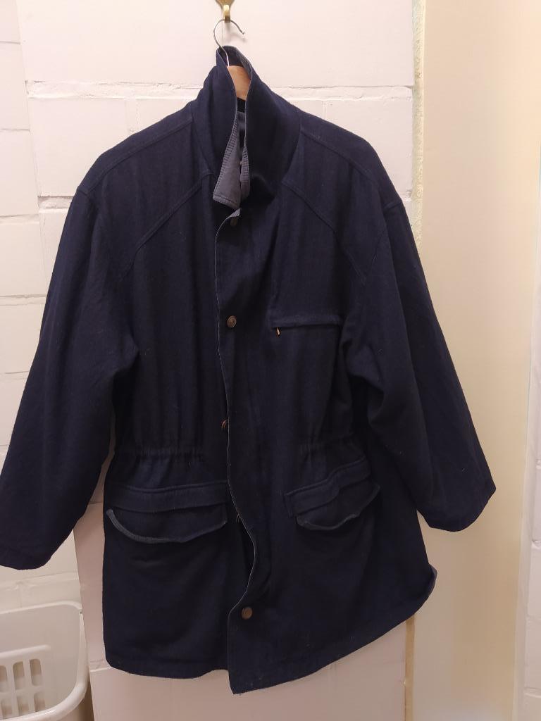 herenjas McGregor winter-80%wol - L, Kleding | Heren, Jassen | Winter, Zo goed als nieuw, Maat 52/54 (L), Blauw, Ophalen of Verzenden