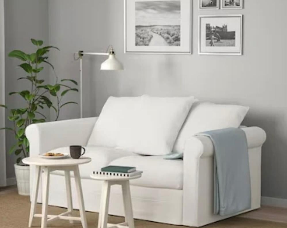 Ikea Gronlid witte bank, 2 stoelen, Ophalen, 150 tot 200 cm, Tweepersoons, 75 tot 100 cm