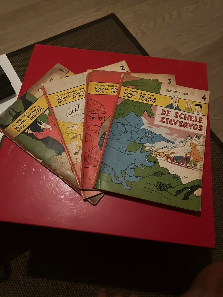 Nonkel Zigomar/Snoe en Snolleke nrs 1-4 eerste druk!!!, Boeken, Ophalen of Verzenden