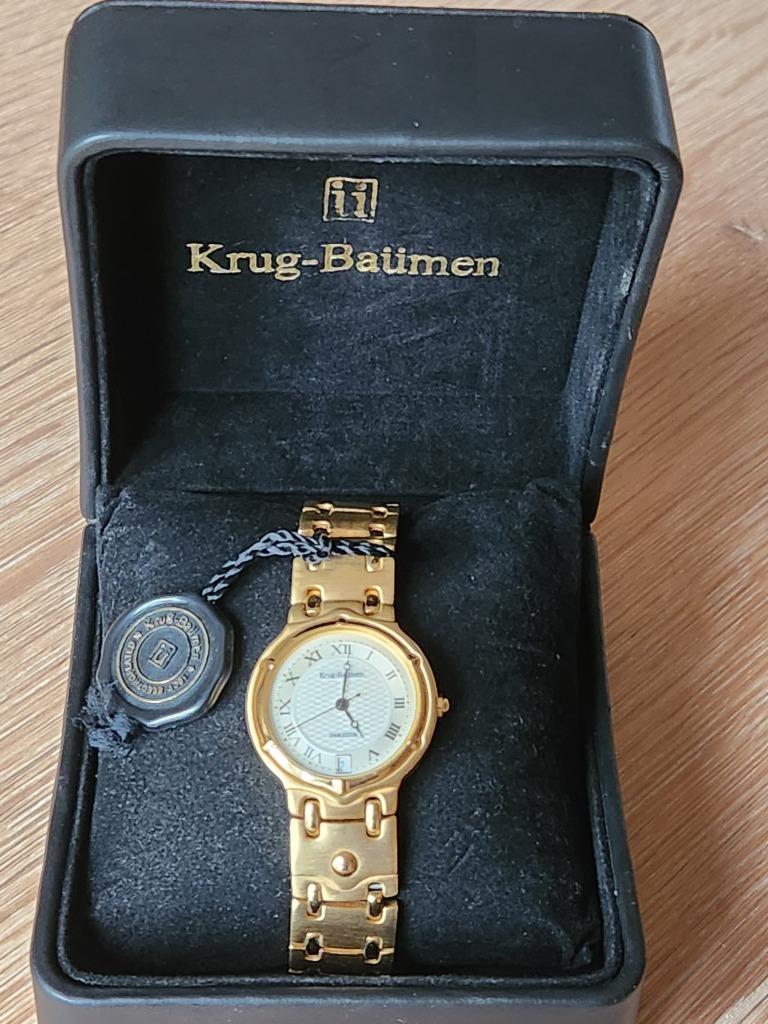 Schitterend tof heren horloge 1x gedragen van Krug Baumen (g, Handtassen en Accessoires, Horloges | Heren, Zo goed als nieuw, Polshorloge