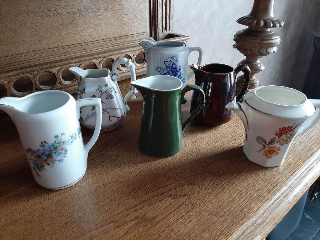 Lot de 14 pots à lait divers, Enlèvement ou Envoi