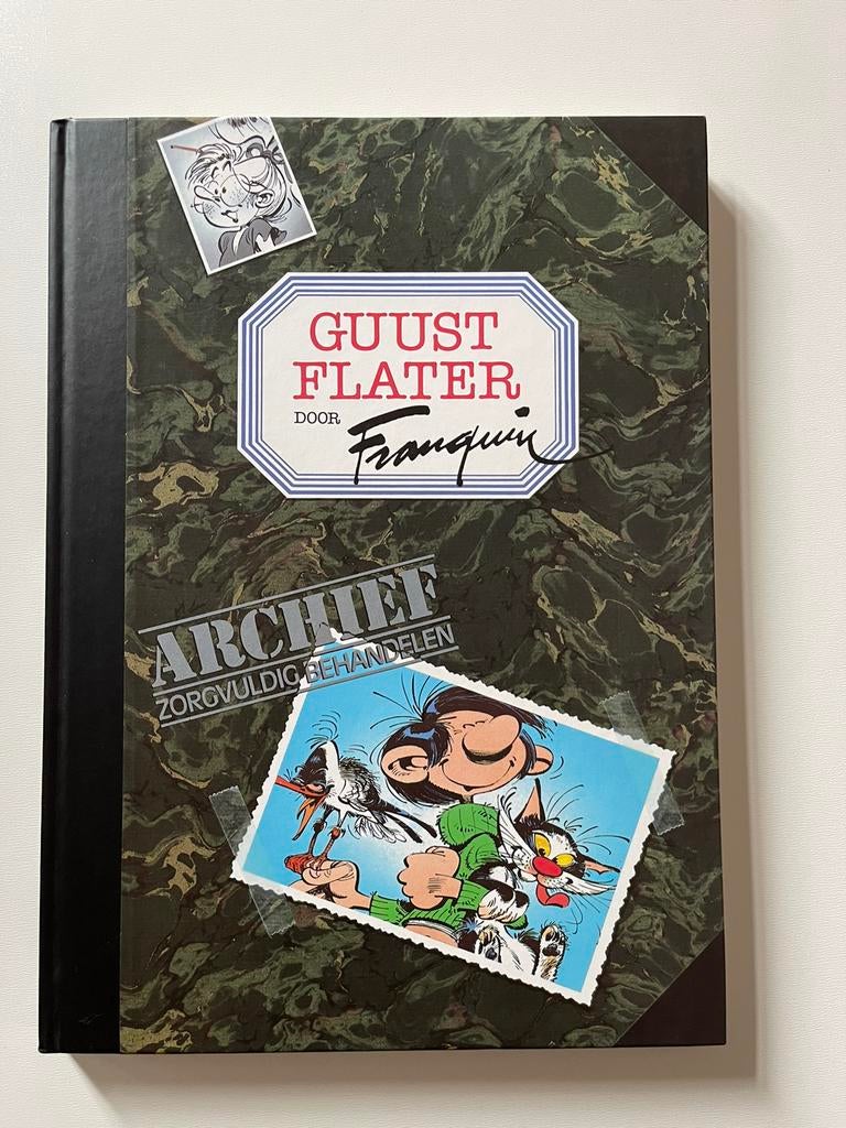 Guust flater door Franquin archief met dossier L317, Ophalen of Verzenden
