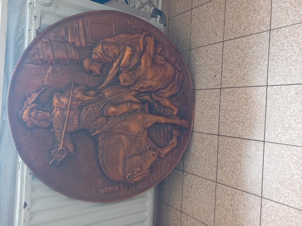 Plaque cuivre mural, Antiquités & Art, Antiquités | Bronze & Cuivre, Cuivre, Enlèvement