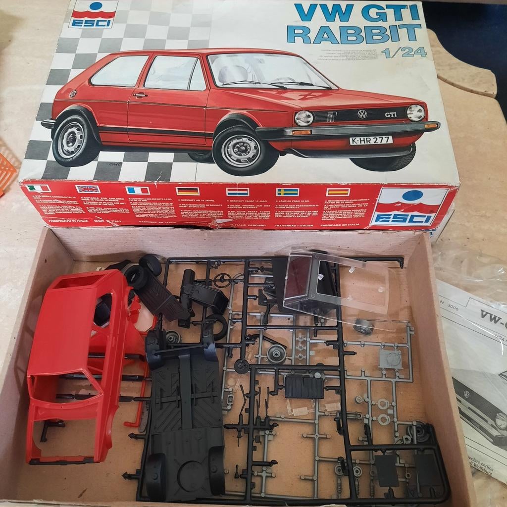 Golf GTI Rabbit 1/24 bouwdoos . Van ESCI ( Italiaans ), Ophalen of Verzenden