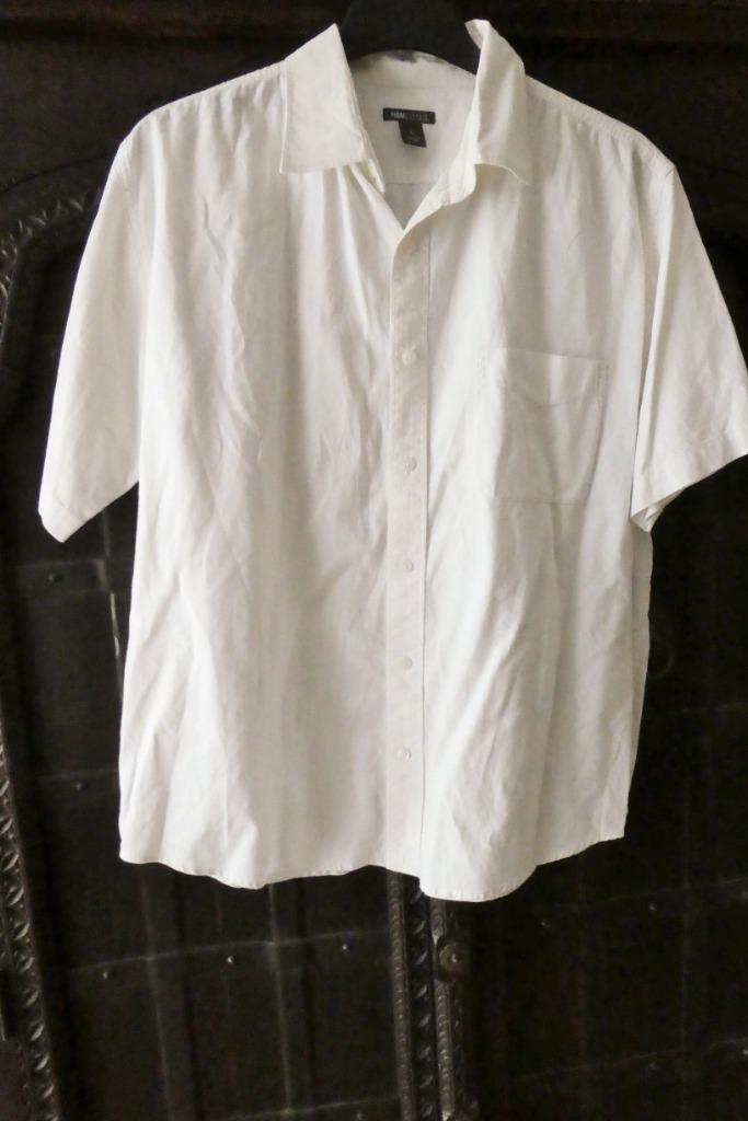 Chemise Homme Courtes Manches Blanche H&M  Taille L., Kleding | Heren, Overhemden, Ophalen, Zo goed als nieuw, Wit, H&M