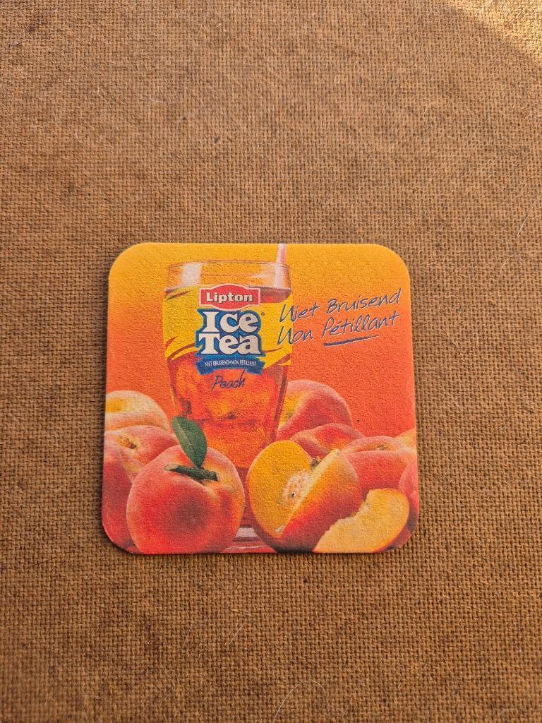 Sous bock Lipton Ice Tea Peach, Enlèvement ou Envoi, Utilisé, Sous-bock, Autres marques