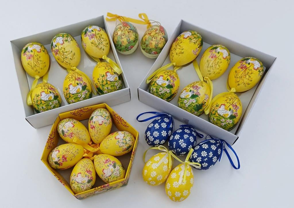 Vintage paaseieren in papier-maché, Divers, Pâques, Enlèvement