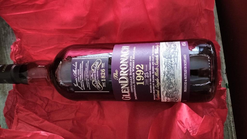 Whisky glendronach 1992 danmark, Collections, Vins, Enlèvement ou Envoi, Neuf, Autres régions, Autres types